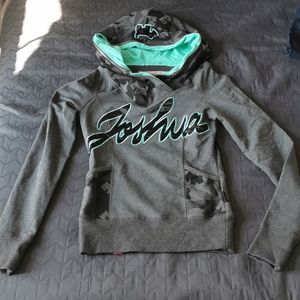 Joshua Perets Pink hoodie, new without tags, size S. Grey and green color